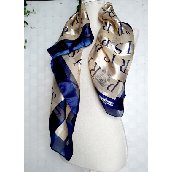 J. Mico Sancho Eiffel Tower "R I S P" Square Scarf - Picture 2 of 15